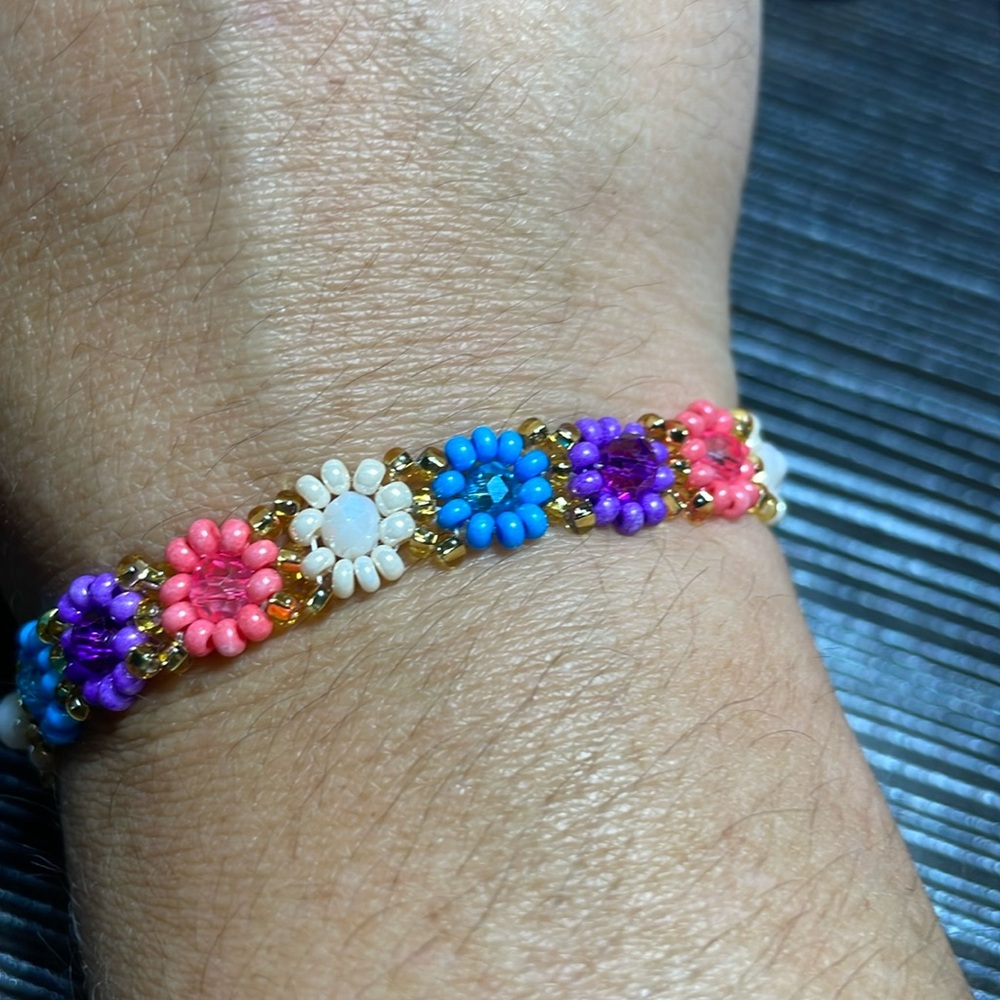 Handmade flower bracelet
